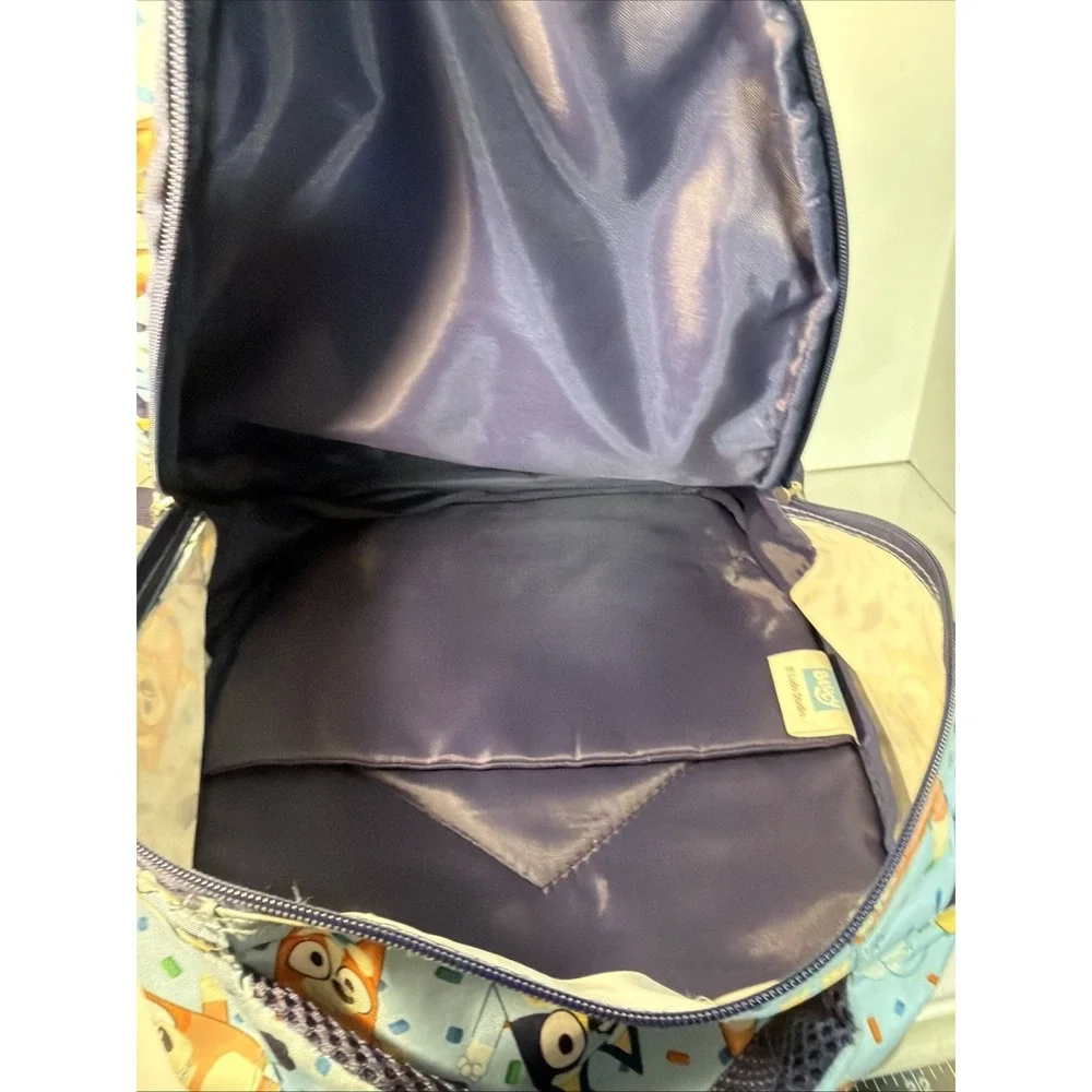 & Bingo Backpack for Girls & Boys, Multi Pocket Bookbag with Adjustable Bluey